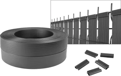 Produktbild von PVC Sichtschutzstreifen 200m BALDO B.46mm Grau