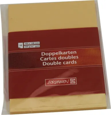 Produktbild von BRUNNEN Doppelkarte A6 160g honig 10Karten 105125314