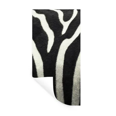 Produktbild von MuchoWow® Wandtattoo Wandsticker Wandaufkleber Tiermuster - Zebra - Schwarz - Weiß 80x160 cm Selbstklebend und Repositionierbar - Sticker - Dekorfolie