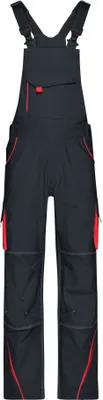 Produktbild von Workwear Pants with Bib - COLOR - carbon/red, Gr. 62