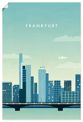 Produktbild von ARTland Poster Frankfurt Größe: 60x90 cm