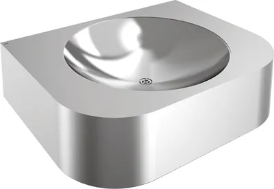 Productafbeelding van KWC AR wastafel, model ANIMA, roestvrij staal, 500x132x400 mm, zonder mengkraanopzetstuk
