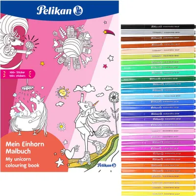 Produktbild von Pelikan Malbuch Einhorn mit Stickern Set 2-teilig Colorella Star