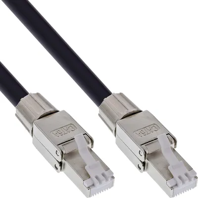 Zdjęcie produktu dla InLine 78594A, 90 m, Cat6a, S/FTP (S-STP), RJ-45, RJ-45, Czarny