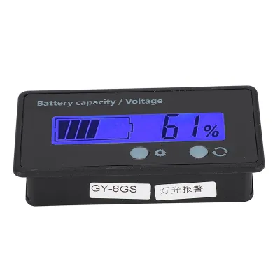 Produktbild von GY-6GS Batteriestrom LCD-Anzeige Spannungsmesser 12-84V mit Lichtalarmfunktion (blaues Licht)