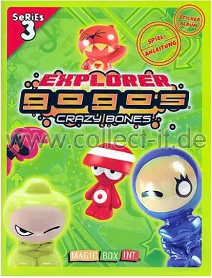 Obrázek produktu pro Gogo je "Crazy Bones" - Explorer - 3. série - 1 Sticker Album