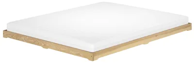 Produktbild von Futonbett 160x200 platzsparend extra niedriges Loftbett Esche lackiert V-60.47E-16Rollrost und Matratze inkl.
