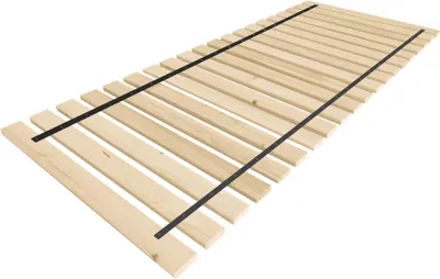 Zdjęcie produktu dla Stelaż WKŁAD drewniany ROLOWANY do ŁÓŻKA 120 x 200 cm (20 listew) – Wyjątkowo stabilny-Naturalny- Lite drewno- Stelaż z listew- Stelaż łóżka, Drewniane listwy