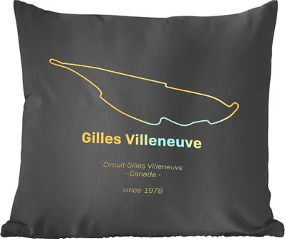 Produktbild von MuchoWow® Zierkissen Sofakissen Wohnzimmer Dekokissen 40x40 cm Kanada - Formel 1 - Rennstrecke - Foto Kissen - Schlafzimmer Dekoration