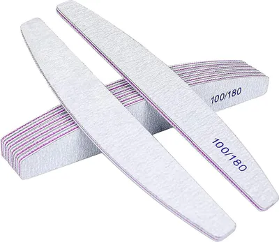Produktbild von URAQT 6er-Pack Nagelfeilen 100/180 für Gelnägel, Einweg, lila Kern