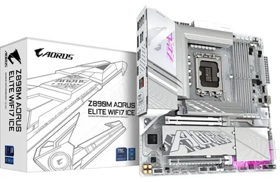 Obrázok produktu pre GIGABYTE Z890M AORUS ELITE WIFI7 ICE, Intel, LGA 1851 (Socket V1), Intel Core Ultra (Series 2), LGA 1851, 256 GB, DDR5-SDRAM