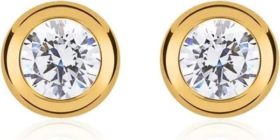 Produktbild von Unique Goldohrstecker in 333er Gelbgold mit Zirkonia GE0223