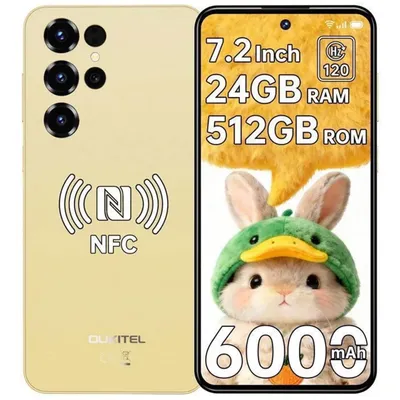Image de Telephone Portable OUKITEL C68 24Go+512Go Écran 7.2" 6000mAh Smartphone Débloqué 64MP Téléphone Android 15 Double SIM/NFC/GPS - Orange