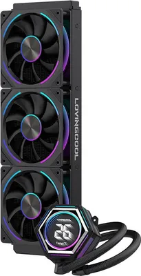 Zdjęcie produktu dla LOVINGCOOL L-B360-02 360 mm chłodzenie wodne procesora ARGB PWM 2600 obr./min Cichy radiator do komputera PC Kompatybilny z gniazdami Intel LGA i AMD