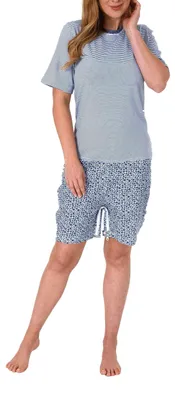 Produktbild von Damen Pflegeoverall kurzarm mit Reissverschluss am Rücken und am Bein ; blau , M