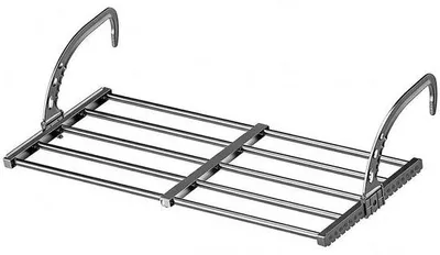 Productafbeelding van Uittrekbaar droogrek 38-55 cm, opvouwbaar wasrek van roestvrij staal, radiatordroger voor binnen en buiten, ideaal voor camping en thuis
