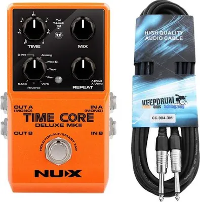 Produktbild von Nux Time Core Deluxe MKII Delay Effektgerät mit Kabel