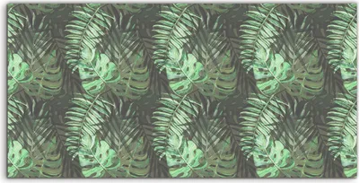 Produktbild von Coloray Acrylbild 100x50  Wandbild Acrylbilder Tropische Komposition Blätter Monstera