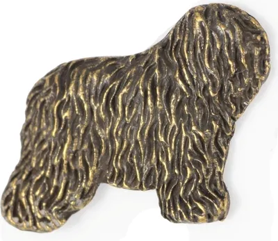 Produktbild von Polnischer Niederungshütehund, PON I  - Versilberte Hundebrosche, elegante Anstecknadel, Jackenreversschmuck der Marke Art-Dog