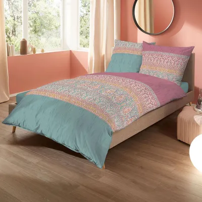 Produktbild von Kaeppel Mako-Satin Bettwäsche Primavera bunt 155x220 cm + 80x80 cm
