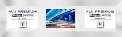 Produktbild von Aluminiumrahmen Quattro silber, 17 x 56 cm