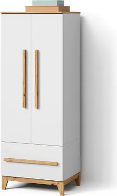 Produktbild von Kinderkleiderschrank Livinity Mailo Weiß/Artisan 70 x 186.8 cm mit 4 Schubladen, Model 59756