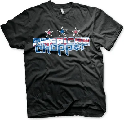 Produktbild von American Chopper Flag Logo T-Shirt - Medium - Black