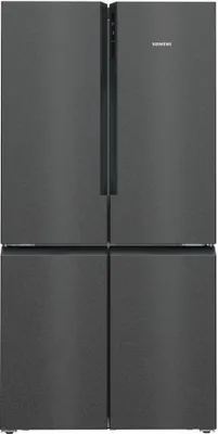 Produktbild von Siemens iQ500 KF96NAXEA Side-by-Side Kühlkombination Freistehend 605 l E Schwarz, Edelstahl
