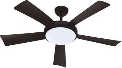Zdjęcie produktu dla Wentylator sufitowy WALLIS Czarny Ø132cm, 38W, Oświetlenie LED 18W, 9+2 Prędkości, Zdalne Sterowanie