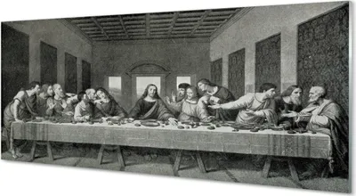 Immagine prodotto di Quadri in vetro, dimensioni 125x50 cm, arte da parete, soggetto: Ultima Cena