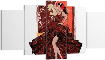 Produktbild von Bild auf Leinwand - Leinwandbild - Tanz Tänzer - 160x85cm - Wand Bild - Wanddeko - Wandbilder - Leinwanddruck - Bilder - Kunstdruck - Wanddekoration - Leinwand bilder - Wandkunst - EA160x85-4123