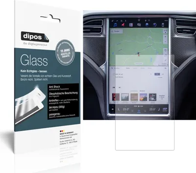 Produktbild von 2x Schutzfolie für Tesla Modell X matt - Anti-Shock 9H Folie dipos Glass Kunststoffglas