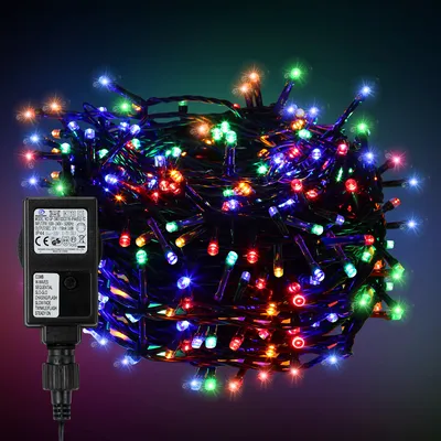 Obrázok produktu pre Clanmacy rozprávkové svetlá 10m 100LED 8 svetelných režimov IP44 vodotesné vianočné svadobné párty záhradné dekorácie, farebné