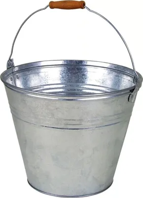 Produktbild von Zinkeimer Metalleimer 10 Liter 27 x 25 cm Bierkühler mit Holzgriff