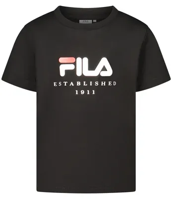 Produktbild von Schwarz Mädchen T-Shirt aus Baumwolle mit Logo-Druck