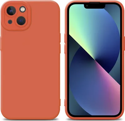 Produktbild von Cadorabo Hülle für Apple iPhone 14 Schutz Hülle in Orange TPU Silikon Etui Case Handyhülle
