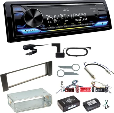 Produktbild von JVC KD-X472DBT Digitalradio Bluetooth USB MP3 FLAC Einbauset für Audi A4 B6 B7