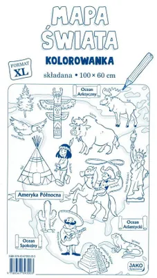 Productafbeelding van Weltkarte. Faltbares Malbuch XL