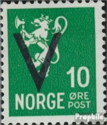 Produktbild von Briefmarken Norwegen 1941 Mi 242X mit Wasserzeichen postfrisch Aufdruckausgabe