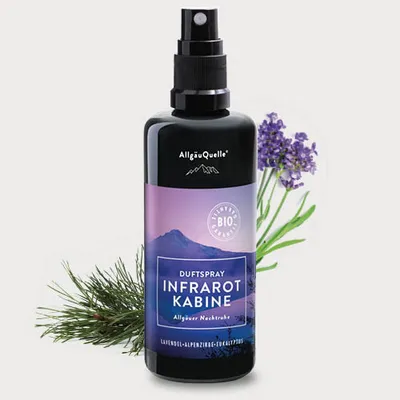 Produktbild von Infrarotkabinen-Spray Allgäuer Nachtruhe Raumduft mit Lavendel, Zirbelkiefer und Eukalyptus
