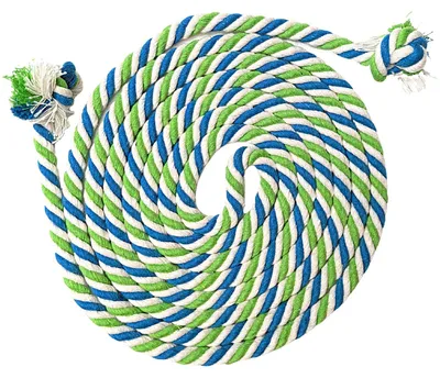 Produktbild von Best Sporting Springseil Multicolor aus Baumwolle und Jute I 100% Naturprodukt I I Ohne Griffe I Länge 280 cm I Eignet sich für Vereins-, Schul- und Freizeitsport