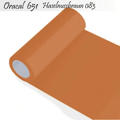 Produktbild von Oracal 651 - Orafol glänzend - glanz - für Küchenschränke und Dekoration Folie 5m (Laufmeter) - 31,5 cm Folienhöhe - 83-haselnussbraun + GRATIS ein Schmetterlingsset W400 von Indigos UG