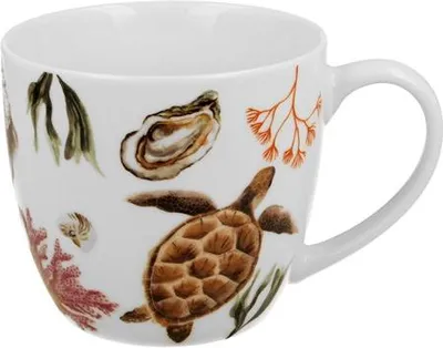 Zdjęcie produktu dla Kubek, kubek do kawy w koszyku, na prezent żółw morski 460 ml