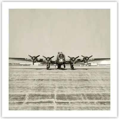 Produktbild von Poster - Poster ohne Rahmen - Flugzeug alt Bomber - 60x60 cm - Wand Bild - Wanddeko - Wandbilder - Kunstposter - Wandposter - Bilder - Kunstdruck - Wanddekoration - Wandbild - P2XAC60x60-4184