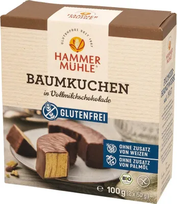 Produktbild von Hammermühle Baumkuchen in Vollmilchschokolade -- 100g