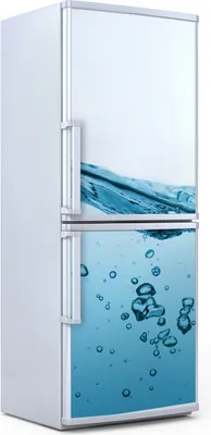 Produktbild von Kühlschrankdekoration  60x180 cm  Aufkleber auf dem Kühlschrank - Spritzen Wasser