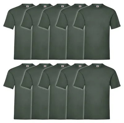 Produktbild von 10er Pack Fruit of the Loom Valueweight T-Shirt Farbe: flaschengrün Größe: 3XL