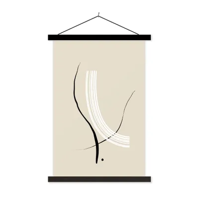Produktbild von MuchoWow® Textilposter Linie - Pastell - Gestaltung 60x90 cm mit schwarzem Rahmen - Poster Wohnzimmer