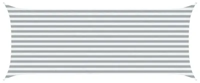 Image de vidaXL Tente d'ombrage gris clair et blanc 5 x 2 m 100 % polyester Oxford