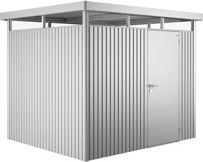 Produktbild von Biohort Highline, Metallschuppen, Einzelbild, Flachdach, Silber, Metall, Silber